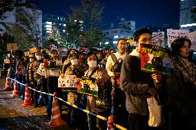 Protest Against Israeli Attack On Gaza In Tokyo