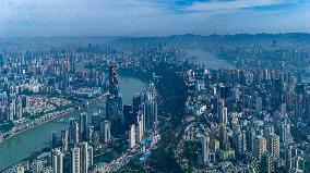 High-rise Buildings in Downtown Chongqing