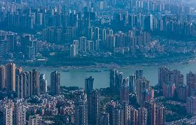 High-rise Buildings in Downtown Chongqing