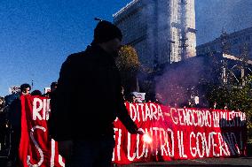 A Procession Of Students Marched In Support Of Palestine And Against Education Minister Valditara's School Reform.