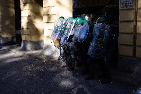 A Procession Of Students Marched In Support Of Palestine And Against Education Minister Valditara's School Reform.