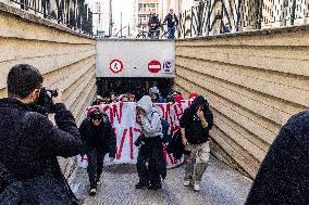 A Procession Of Students Marched In Support Of Palestine And Against Education Minister Valditara's School Reform.