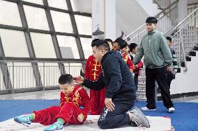 Children Practice Martial Arts