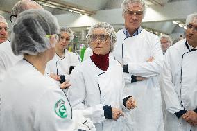 Agnes Pannier-Runacher Visits L'Oreal Factory - Caudry
