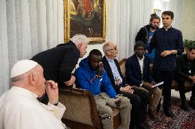 Pope Francis Meets With Delegation from the Mediterranea Saving Humans