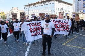 White March For Disappearance of Melodie - Marseille