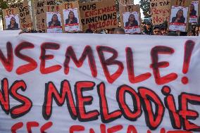 White March For Disappearance of Melodie - Marseille