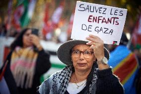 Demonstration In Toulouse To Support Gaza And Palestine