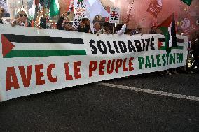 Demonstration In Toulouse To Support Gaza And Palestine