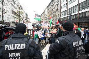 Pro Palestinian Demonstration Continue In Duesseldorf