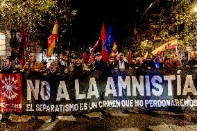 Far-Right Rally Against Controversial Amnesty Deal - Madrid