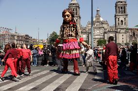 Little Amal Walks The Streets - Mexico City