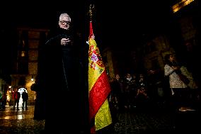 Ultra-catholic Prayer In. Barcelona Against Spanish Government