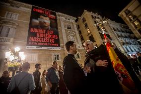 Ultra-catholic Prayer In. Barcelona Against Spanish Government