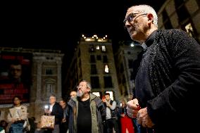 Ultra-catholic Prayer In. Barcelona Against Spanish Government