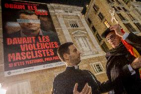 Ultra-catholic Prayer In. Barcelona Against Spanish Government