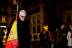 Ultra-catholic Prayer In. Barcelona Against Spanish Government