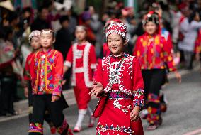 CHINA-YUNNAN-LUCHUN-ETHNIC GROUP-TOURISM FESTIVAL-LONG STREET BANQUET (CN)