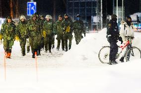 Finland - Russia - Vartius border station - migrants