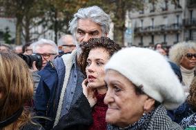 Paris Hosts A Silent March For Peace And Against The War Between Israel And Hamas