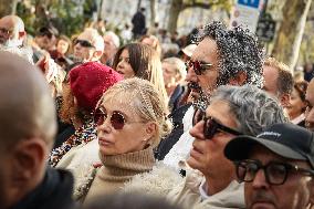 Paris Hosts A Silent March For Peace And Against The War Between Israel And Hamas