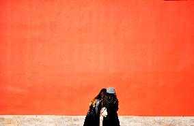 Tourists Visit The Forbidden City in Beijing