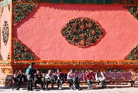 Tourists Visit The Forbidden City in Beijing