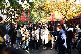 Tourists Visit The Forbidden City in Beijing