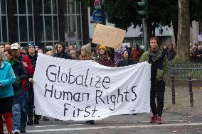 Jews And Palaestinian Peace Walk In Cologne