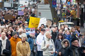 Jews And Palaestinian Peace Walk In Cologne