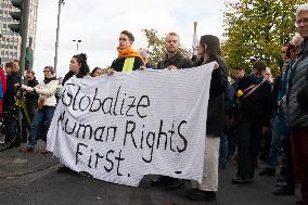 Jews And Palaestinian Peace Walk In Cologne