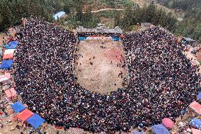 A Bullfight in Congjiang