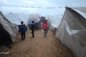 Displaced Palestinians Take Shelter At A Tent Camp - Khan Younis
