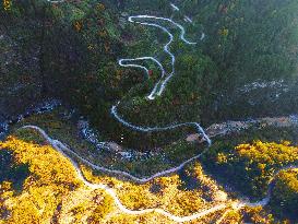 Rural Winding Road in Anqing