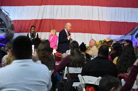 Friendsgiving Dinner At Norfolk Naval Station With US President Joe Biden And The First Lady