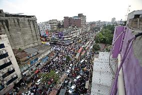 Vehicles Stuck In The Traffic Jam In Dhaka