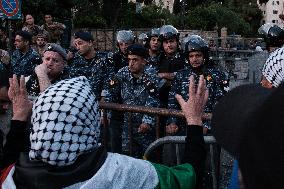 Pro-Palestinian Protest Outside British Embassy In Beirut