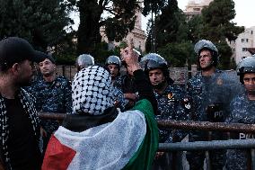 Pro-Palestinian Protest Outside British Embassy In Beirut