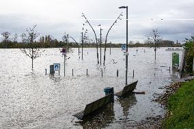 Flood Season Along The Rhine River