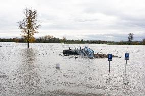 Flood Season Along The Rhine River