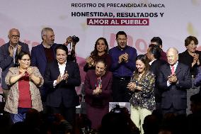 Claudia Sheinbaum Pardo Receives Proof Of Being The Only Pre-candidate For The Presidency Of Mexico