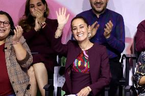 Claudia Sheinbaum Pardo Receives Proof Of Being The Only Pre-candidate For The Presidency Of Mexico