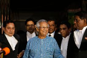 Muhammad Yunus Appears At The Labor Court In Bangladesh