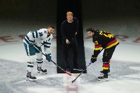 Prince Harry Drops The Puck At NHL Game - Vancouver