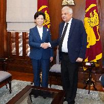 SRI LANKA-COLOMBO-PRESIDENT-CHINESE STATE COUNCILOR-SHEN YIQIN-MEETING