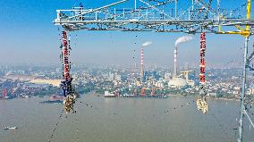 Transmission Towers Across The Yangtze River Upgrade