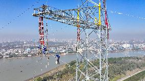 Transmission Towers Across The Yangtze River Upgrade