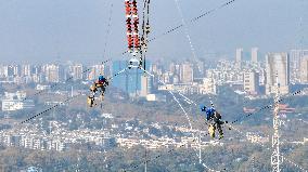 Transmission Towers Across The Yangtze River Upgrade