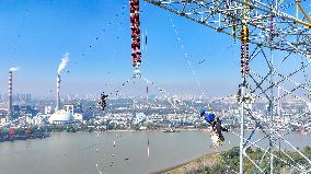 Transmission Towers Across The Yangtze River Upgrade