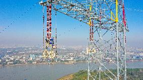 Transmission Towers Across The Yangtze River Upgrade